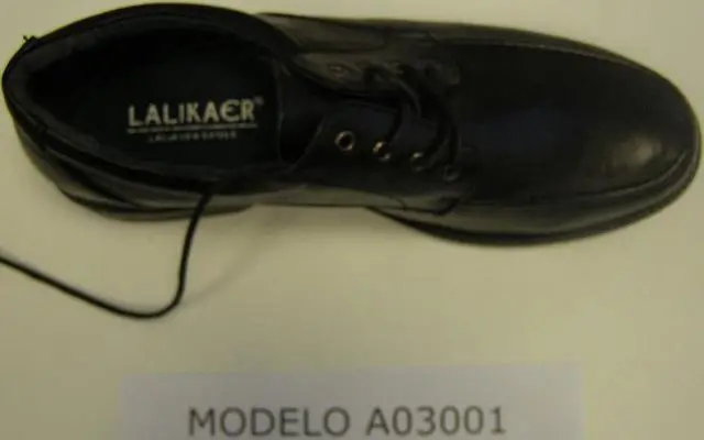Photo from the official notice: LALIKAER men's shoes — chemical risk