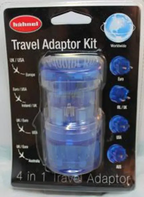 Foto do aviso oficial: Hähnel Travel Adaptor Kit Adaptador de plugue de viagem — risco: Choque elétrico