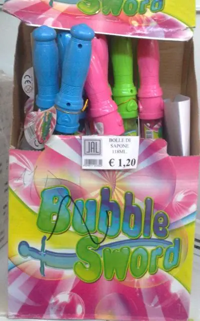 Photo from the official notice: Bubble Sword soap bubble set — microbiological risk