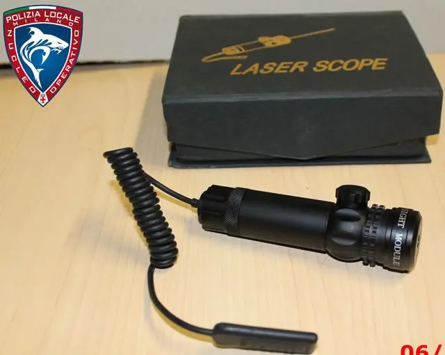 Photo from the official notice: 1. Laser LJM SRC 2. Laser SCOPE laser sight — damage to sight risk