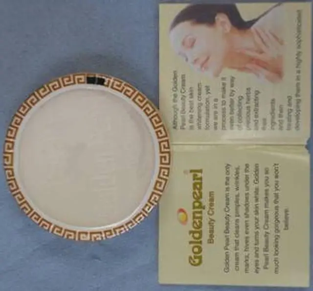 Foto aus der offiziellen Meldung: Golden Pearl Golden Pearl Beauty Cream Hautaufhellendes Produkt — Risiko: Chemikalie