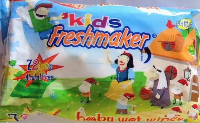 Foto dell’avviso ufficiale: Freshmaker Freshmaker kids, baby wet wipes, with lotion Salviette per bambini &amp; #13; &amp; #13; — rischio: Rischio chimico