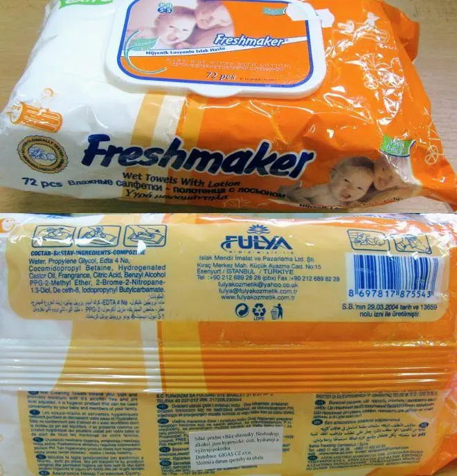Zdjęcie z oficjalnego zgłoszenia: Freshmaker Freshmaker Baby Wet Wipes, Wet Towels With Lotion, extra Chusteczki dla niemowląt — ryzyko: Chemiczne