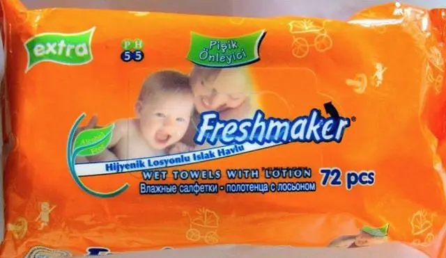 Zdjęcie z oficjalnego zgłoszenia: Freshmaker Freshmaker Baby Wet Wipes, Wet Towels With Lotion, extra Chusteczki dla niemowląt — ryzyko: Chemiczne