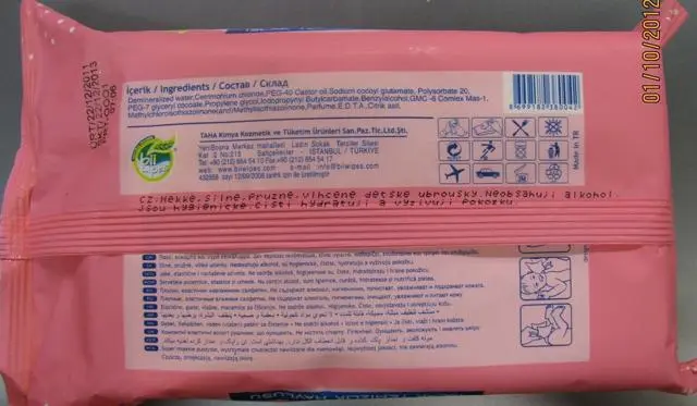 Foto do aviso oficial: Bii bii wipes With Cream Wet Towel KREMLI Toalhetes para bebés — risco: Químico