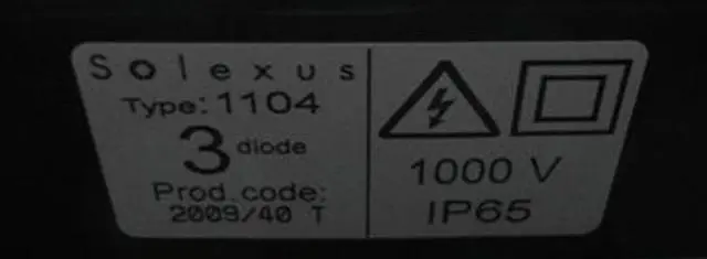 Photo from the official notice: Scheuten Solar solar panel — fire risk