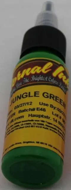 Foto do aviso oficial: Eternal luk 3814 A Jungle green tattoo Tinta de tatuagem — risco: Químico
