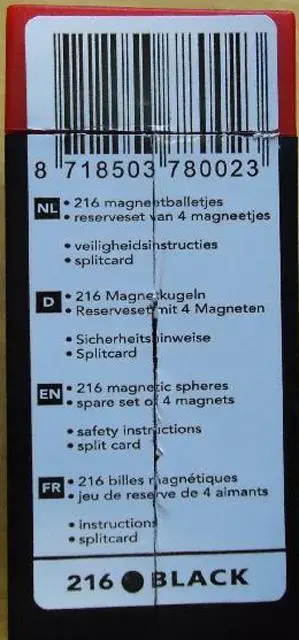 Photo de l’avis officiel: Neoclicks Magnetic Brainpuzzle Jouet magnétique — risque: Étouffement & Blessures