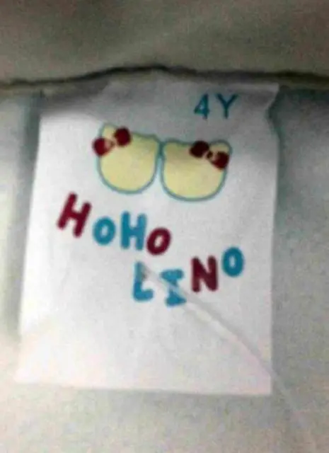 Photo from the official notice: Hoholino children's jacket — strangulation risk