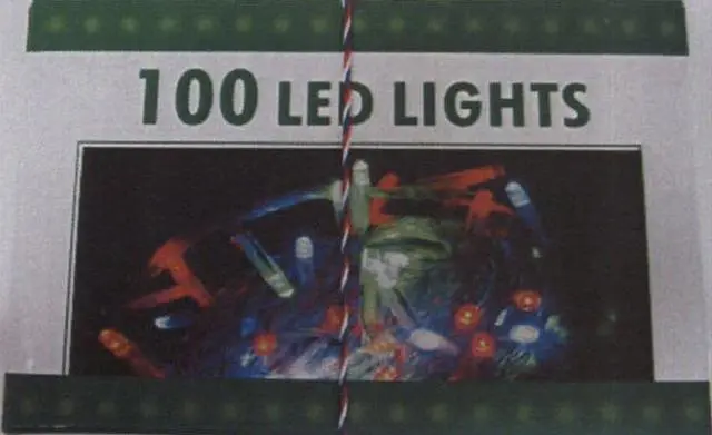 Foto do aviso oficial: ETTS Germany 100 led lights Corrente de iluminação — risco: Choque elétrico