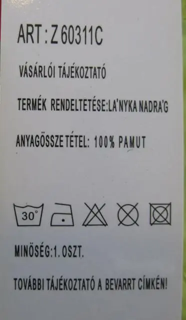 Foto do aviso oficial: AFEIL Calças para meninas — risco: Ferimentos