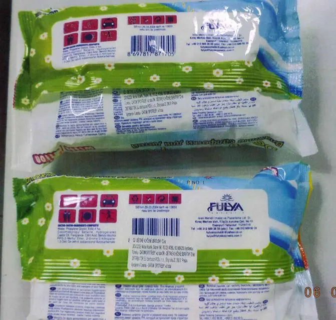 Photo from the official notice: Freshmaker kids Baby wet wipes with lotion — chemical risk