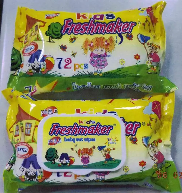 Photo from the official notice: Freshmaker kids Baby wet wipes with lotion — chemical risk