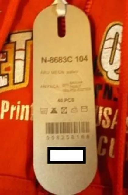 Photo from the official notice: H&amp;S children's sweatshirt — strangulation risk (A12/0262/13)