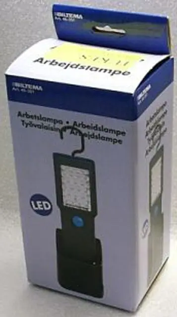 Foto dell’avviso ufficiale: Biltema Arbejdslampe Lampada a batteria — rischio: Scossa elettrica