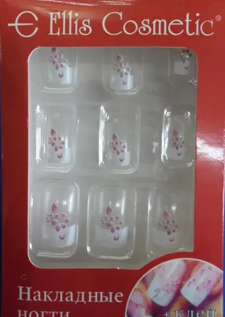 Foto dell’avviso ufficiale: Ellis Cosmetic Artificial nails / Накладные ногти Unghie false &amp; #13; &amp; #13; — rischio: Rischio chimico