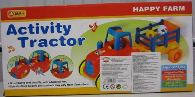 Foto do aviso oficial: HAPPY FARM Activity Tractor Trator musical e de atividade — risco: Engasgamento