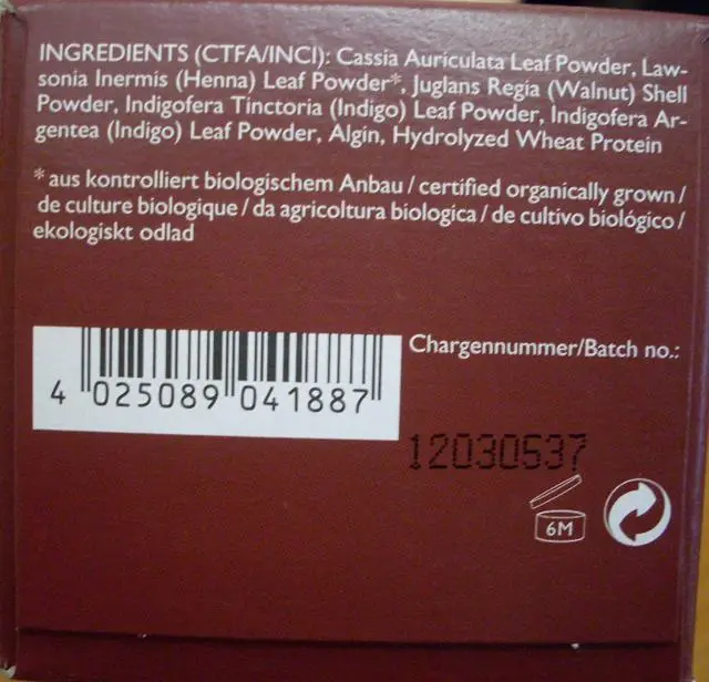 Photo de l’avis officiel: Sante 100 % Pflanzen Haarfarbe Colorant pour cheveux — risque: Risque microbiologique (A12/0509/13)