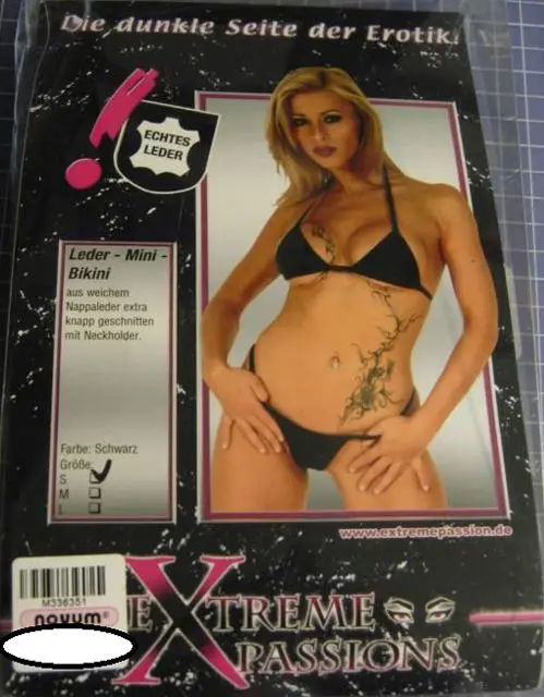Foto dell’avviso ufficiale: Novum Leder Mini Bikini Extreme Passions Bikini &amp; #13; &amp; #13; — rischio: Rischio chimico