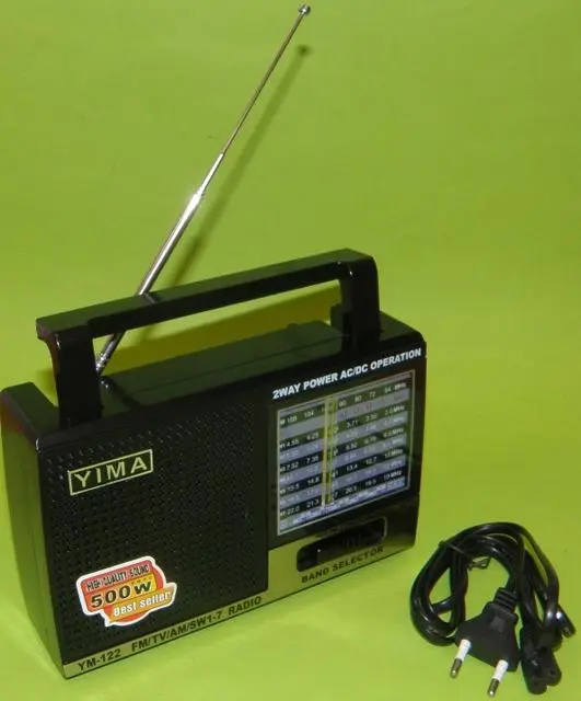 Foto do aviso oficial: Yima FM/TV/AM/SW1-7 RADIO Rádio portátil — risco: Choque elétrico