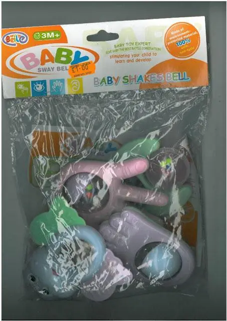 Foto aus der offiziellen Meldung: Beile Baby Sway Bell Rassel-Set — Risiko: Ersticken