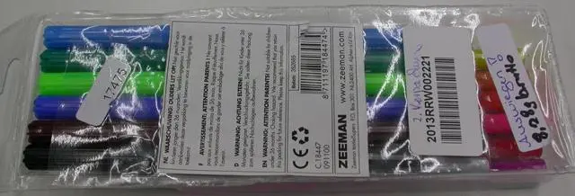 Foto dell’avviso ufficiale: Zeeman Felt-tip pens Penne colore acqua — rischio: Rischio chimico