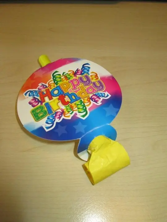 Photo from the official notice: Grafix Party blowers — choking risk