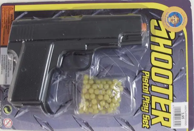 Foto uit de officiële melding: Lelukulma Toy gun sets "Shooter" Pistol Play Set — risico: Verwonding