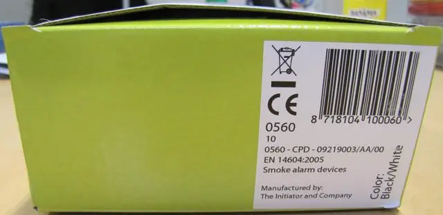 Photo from the official notice: Chick-a-Dee smoke detector — suffocation & fire risk