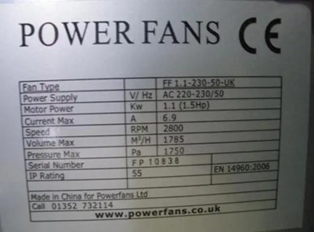 Photo de l’avis officiel: Andy J Leisure, Diamond Fans, Power Fans 1.5HP Bouncy Castle Fan/Blower/1.5 hp Galvanized Electric Fan/1.5Hp I — risque: Choc électrique