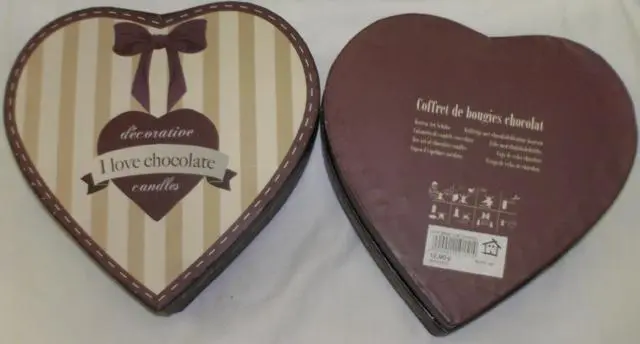 Foto do aviso oficial: I love chocolate I love chocolate - Decorative candles Velas decorativas — risco: Engasgamento & Sufocamento