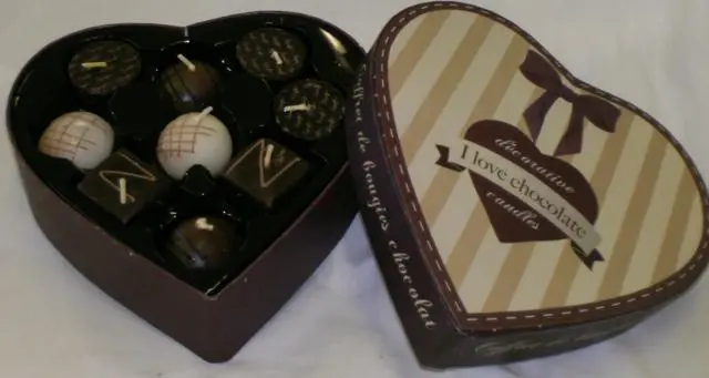 Foto do aviso oficial: I love chocolate I love chocolate - Decorative candles Velas decorativas — risco: Engasgamento & Sufocamento