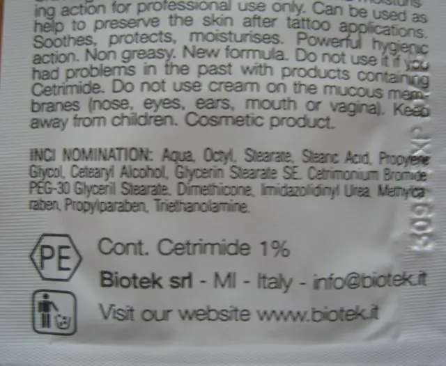 Photo from the official notice: Biotek Bioprogram Newgex skin regenerator cream for permanent make-up and t — chemical risk