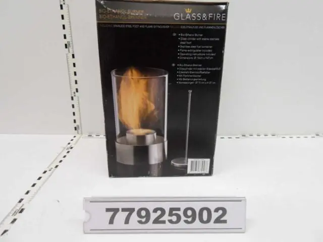 Foto do aviso oficial: Glass &amp; Fire Queimador de etanol — risco: Queimaduras & Incêndio (A12/0832/13)