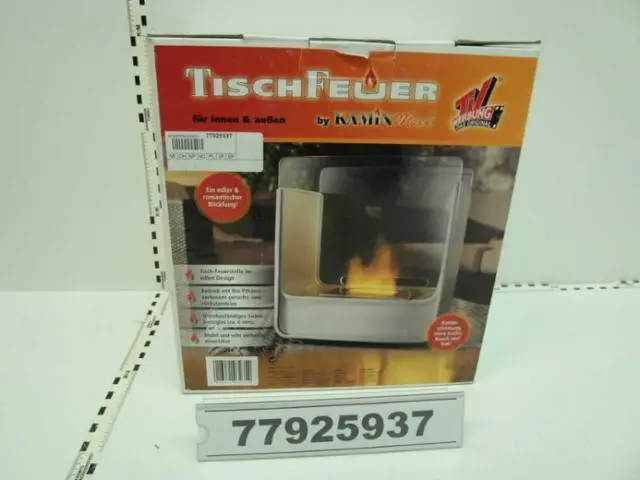Photo de l’avis officiel: Kamin Tisch Feuer Brûleur d’éthanol — risque: Brûlures & Incendie