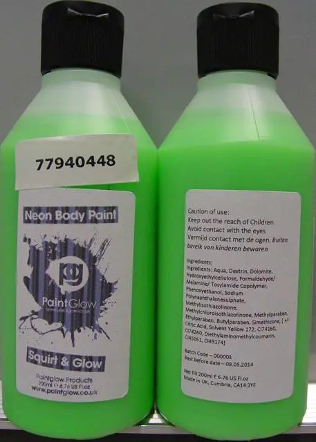 Foto do aviso oficial: Paint Glow Products Neon Body Paint Pó de pintura corporal — risco: Microbiológico