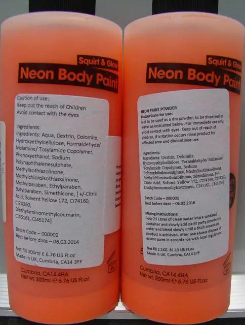 Foto do aviso oficial: Paint Glow Products Neon Body Paint Pó de pintura corporal — risco: Microbiológico