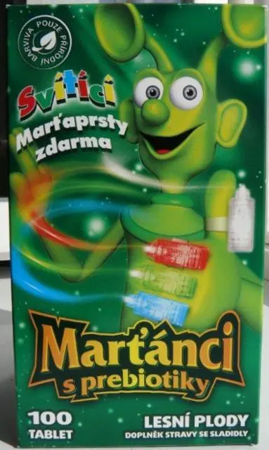 Foto dell’avviso ufficiale: Shining fingers " Svítící Marťanprsty" Gadget giocattolo — rischio: Rischio chimico & Ostruzione delle vie aeree