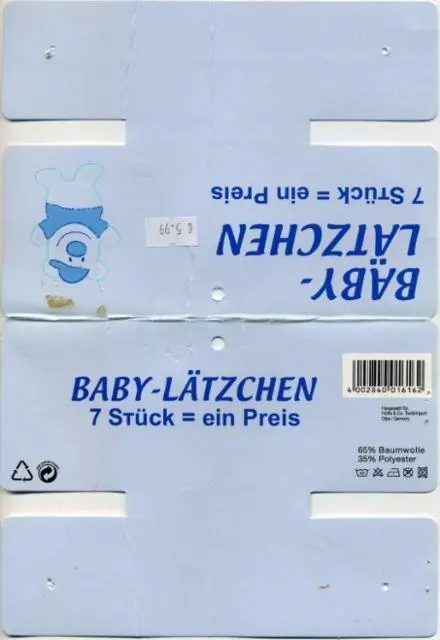 Photo de l’avis officiel: Baby-Lätzchen Le dossard de l’enfant — risque: Risque chimique