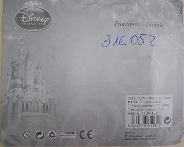 Foto dell’avviso ufficiale: Disney Pomperos - Bubble Giocattolo della bolla di sapone — rischio: Rischio microbiologico