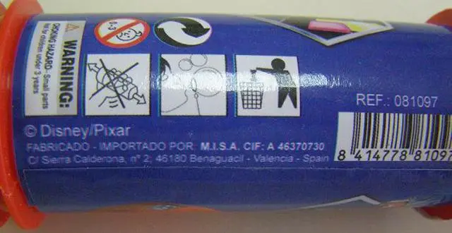 Photo from the official notice: Disney/Pixar Cars soap bubble toy — microbiological risk