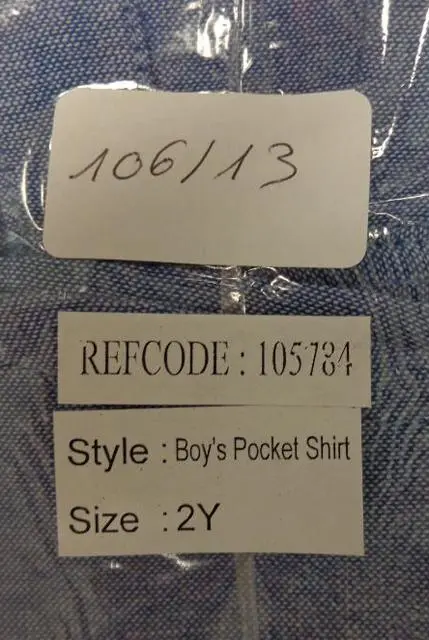 Foto do aviso oficial: Nicoli Boy's pocket shirt Justa para bebés — risco: Engasgamento