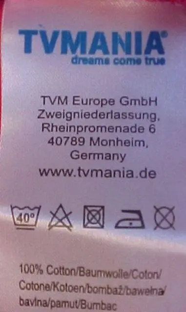Foto aus der offiziellen Meldung: TVMANIA Mädchen T-Shirt — Risiko: Ersticken