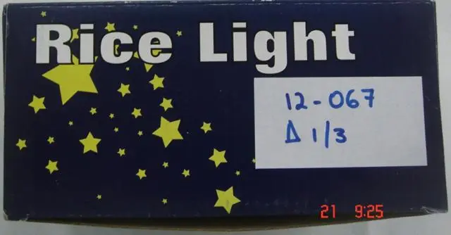 Photo from the official notice: Rice Light christmas led lighting chain — burns & fire risk