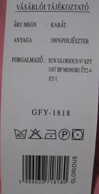 Foto uit de officiële melding: Glorious Meisjes jas — risico: Verwurging