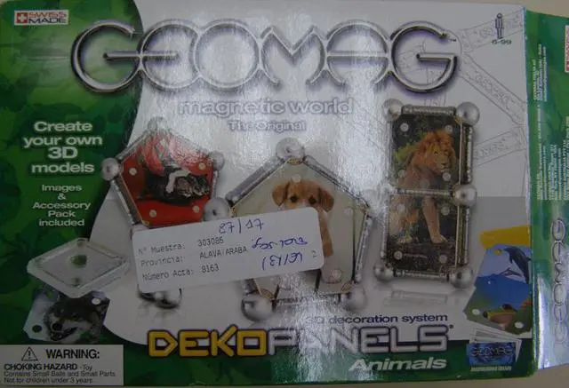 Photo de l’avis officiel: Geomag Dekopanel Animals Jouet magnétique — risque: Blessures