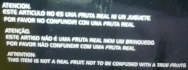 Photo from the official notice: Gerimport Frutas de Imitación imitation fruit — choking risk