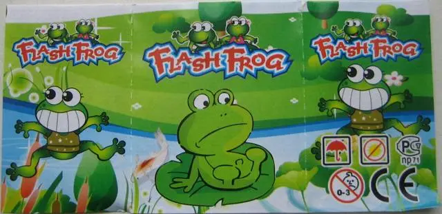Photo from the official notice: Flash Frog plastic toy with sweets — strangulation risk
