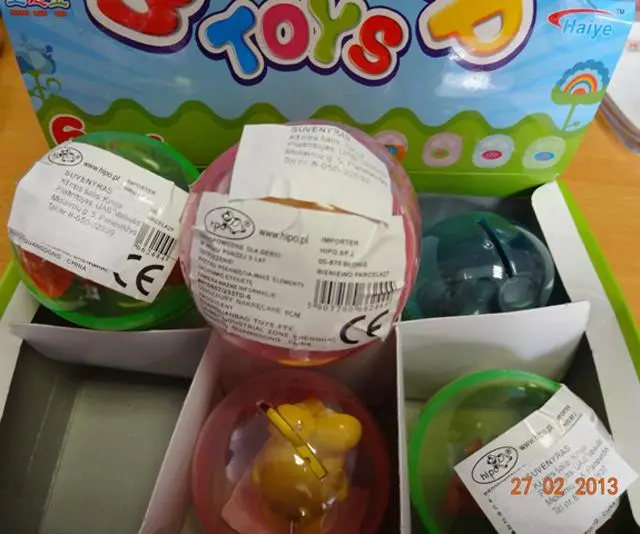 Photo from the official notice: Haiye Wind-up Toys — choking risk