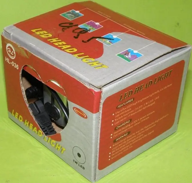 Photo de l’avis officiel: Hl LED Head Light Projecteur rechargeable — risque: Choc électrique & Incendie